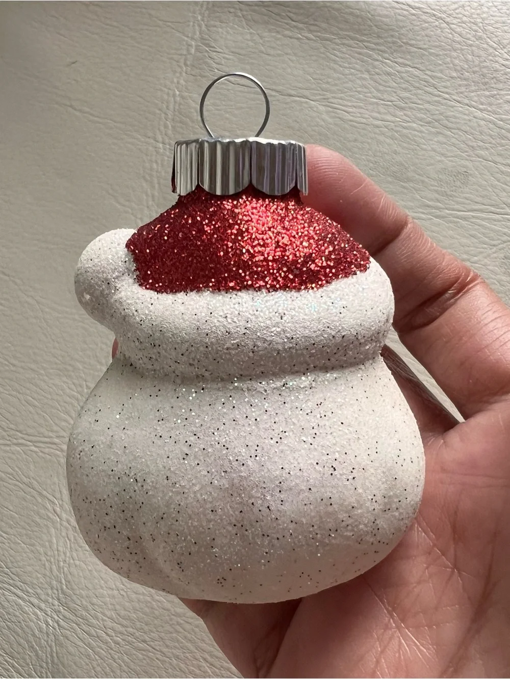 Radko Shiny Brite Holiday Santa Face Hanging Ornament